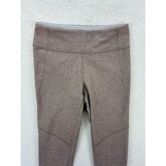 Outdoor Voices Colorblock 7/8‎ Leggings Women’s Medium Brown Gray Red Stretch - Picture 2 of 9